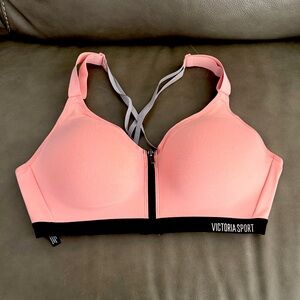 Victoria Secret Pink Zip Front Closure Sports Bra